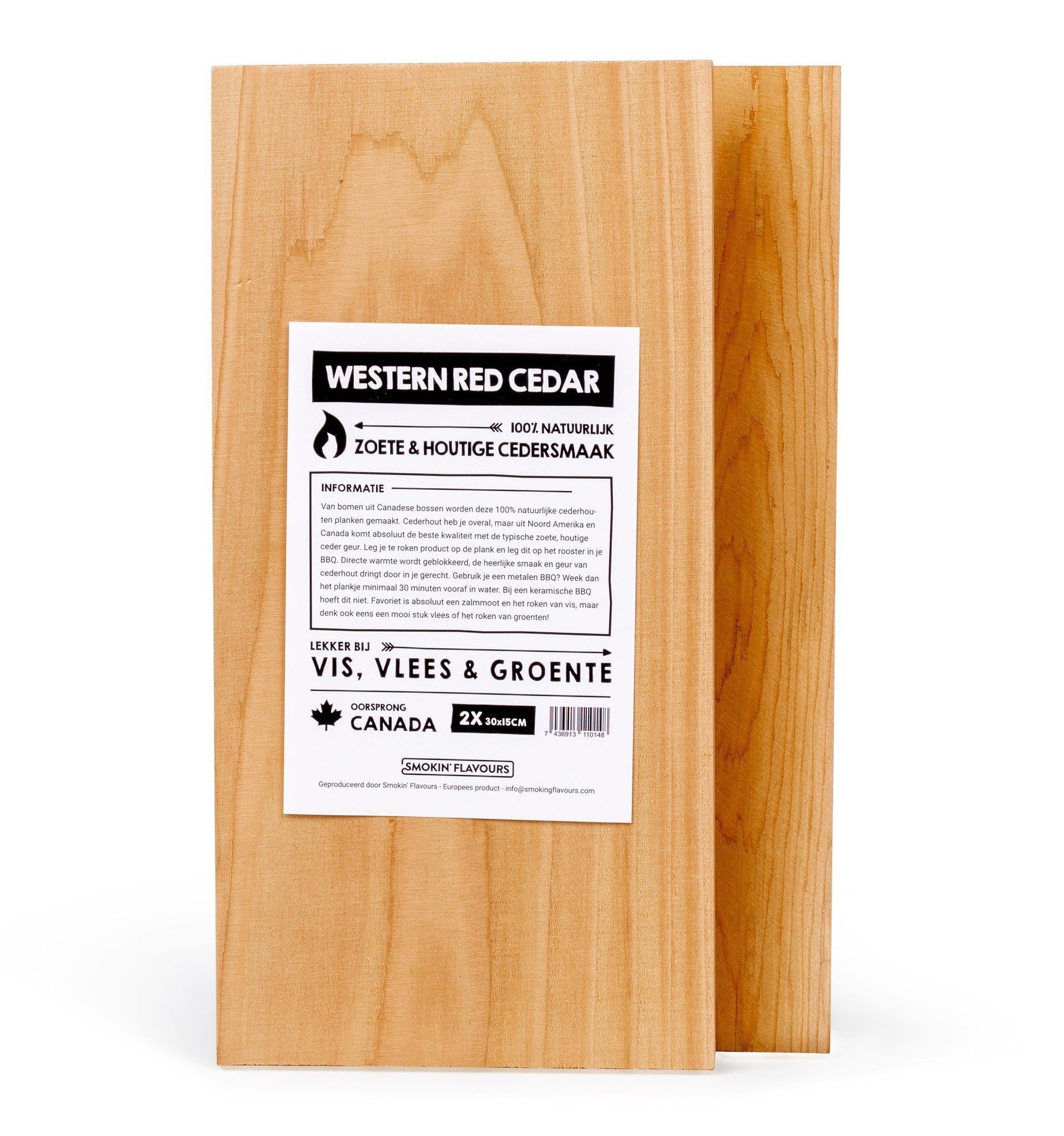 Smokin’ Flavours Cederhouten planken 2 stuks 30x15cm